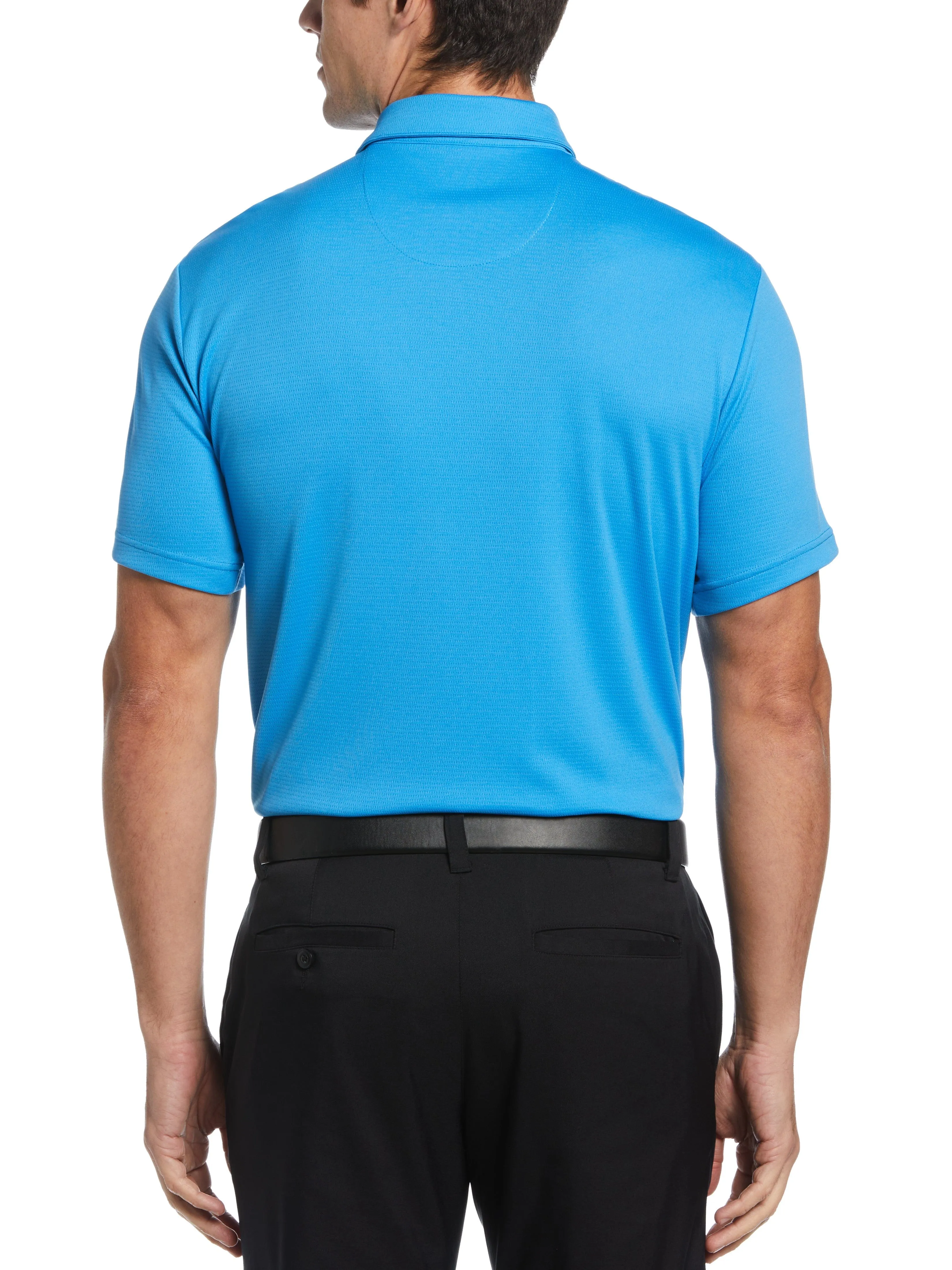 Men's Solid Textured Golf Polo