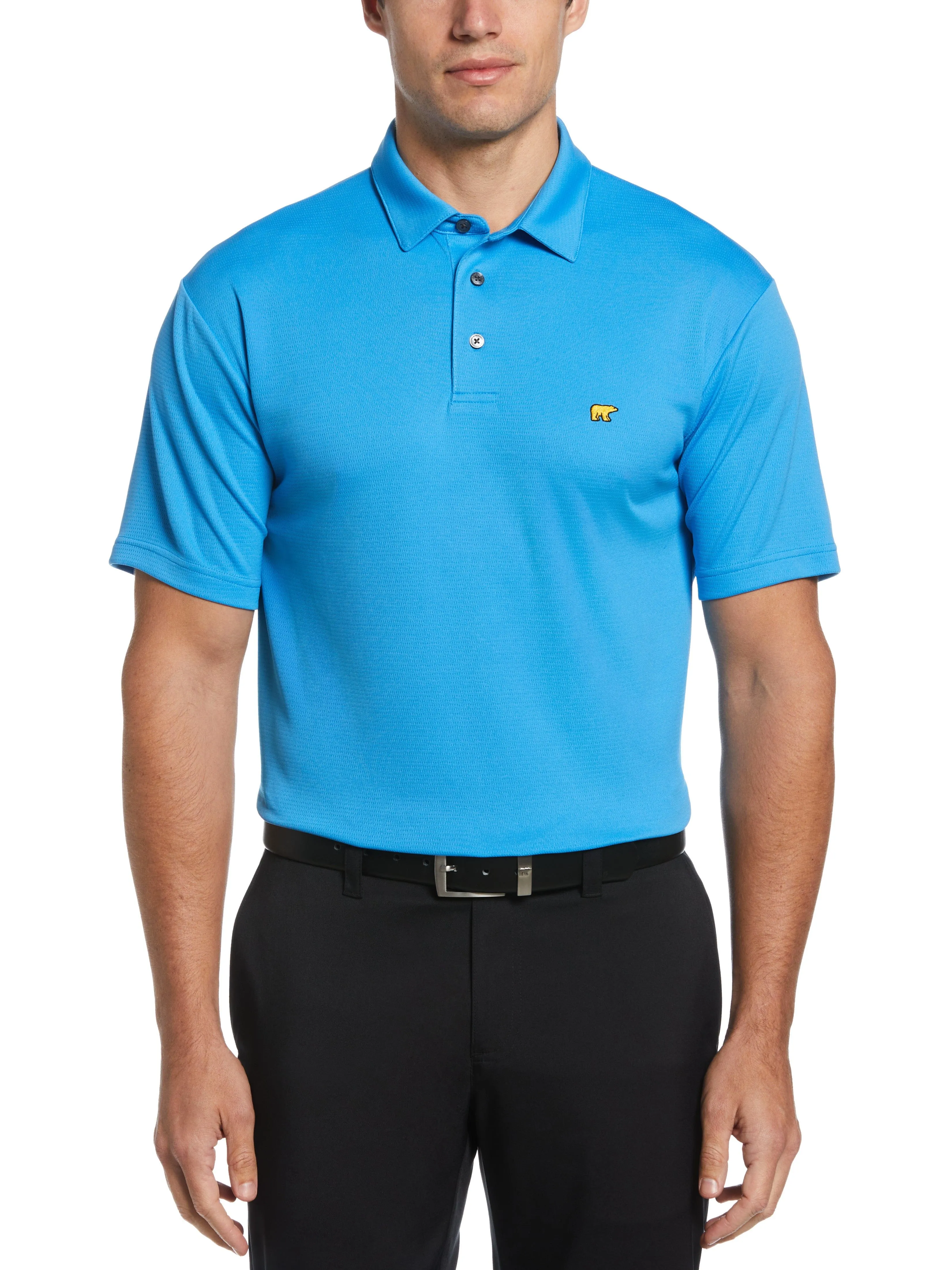 Men's Solid Textured Golf Polo