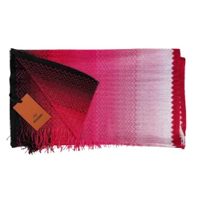 Missoni Scarf Pink Magenta Chevron Design - Women Designer Shawl