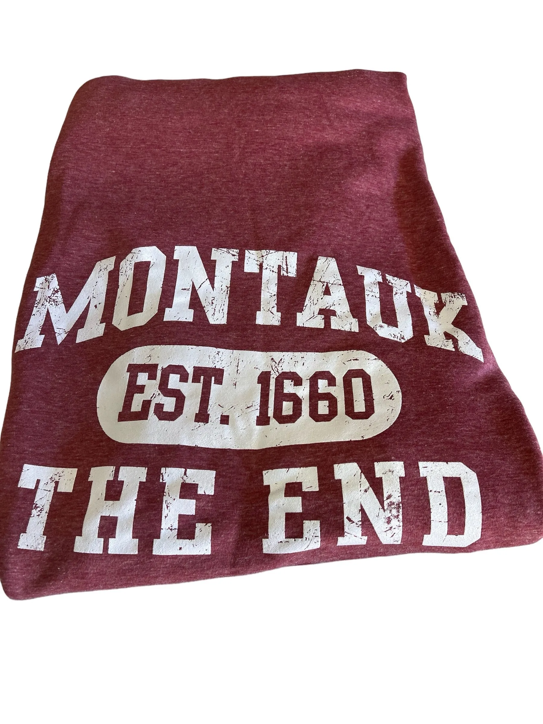 Montauk Surf and Sports Montauk The End Est 1660 Fleece Blanket