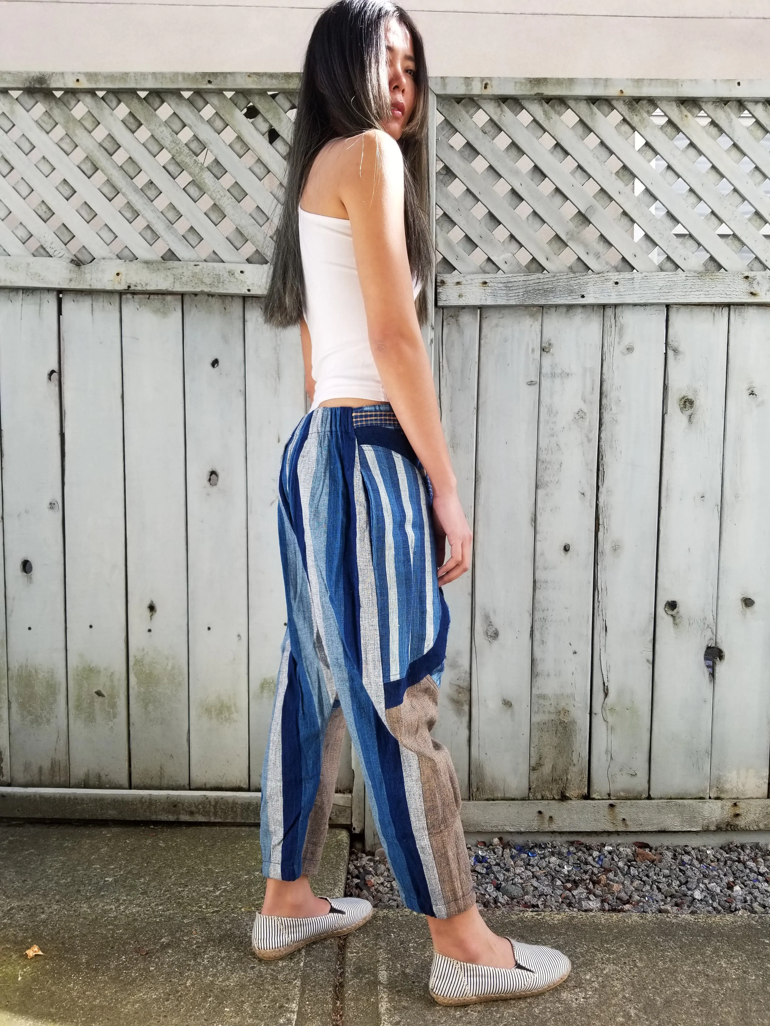 Natural Dyed Indigo Cotton Pants