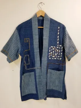 Natural Dyed Indigo Kimono Jacket