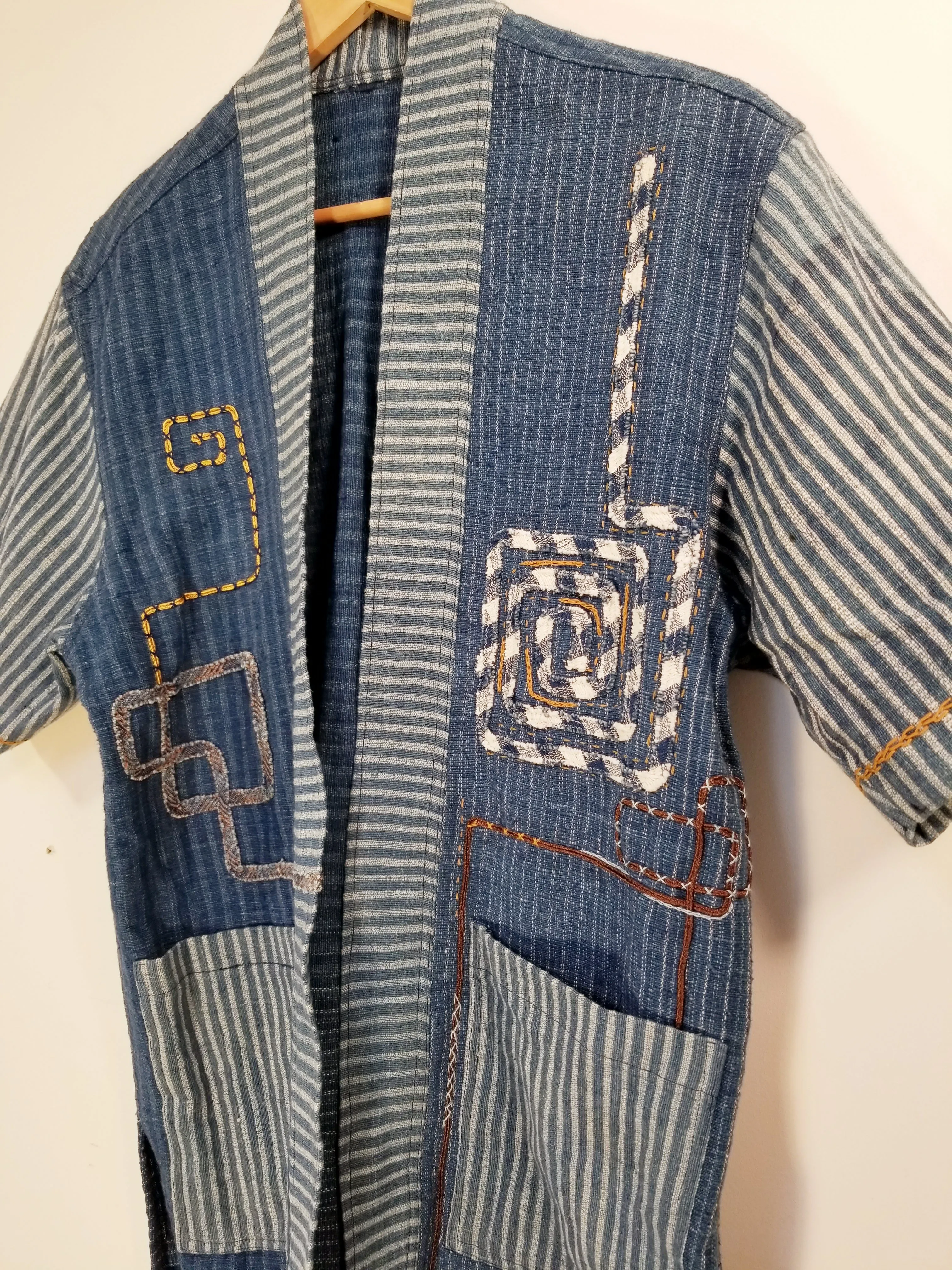 Natural Dyed Indigo Kimono Jacket