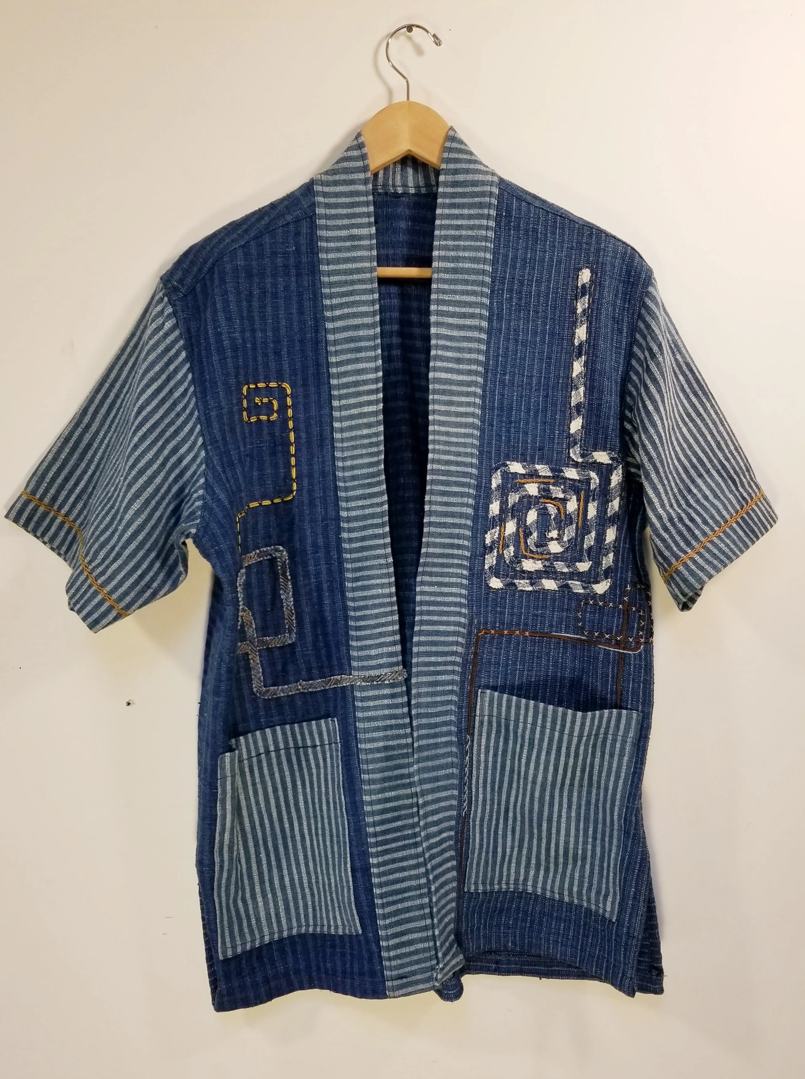 Natural Dyed Indigo Kimono Jacket