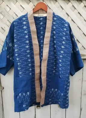 Natural Dyed Indigo Kimono Noragi Hanten