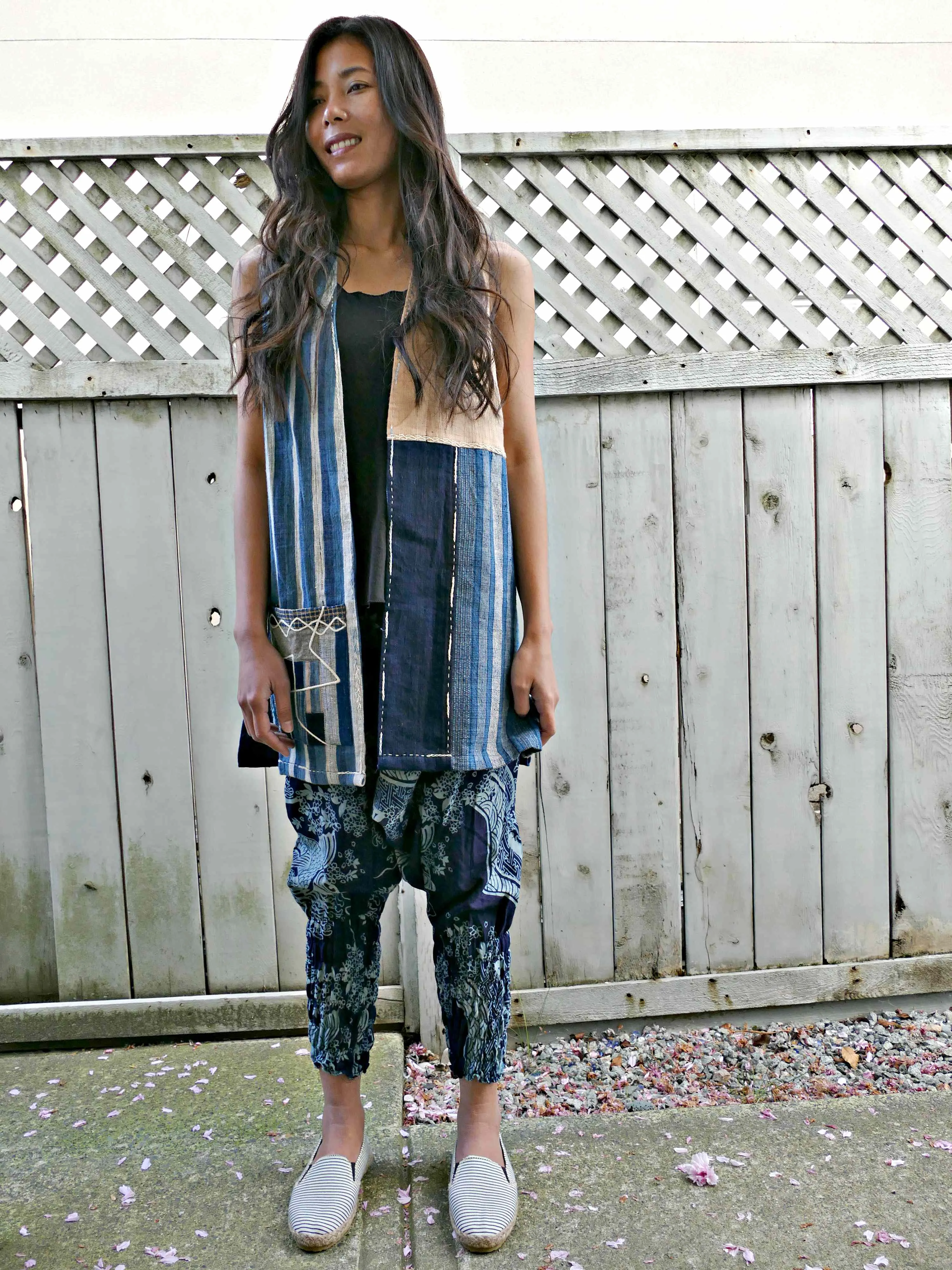 Natural Dyed Indigo Vest