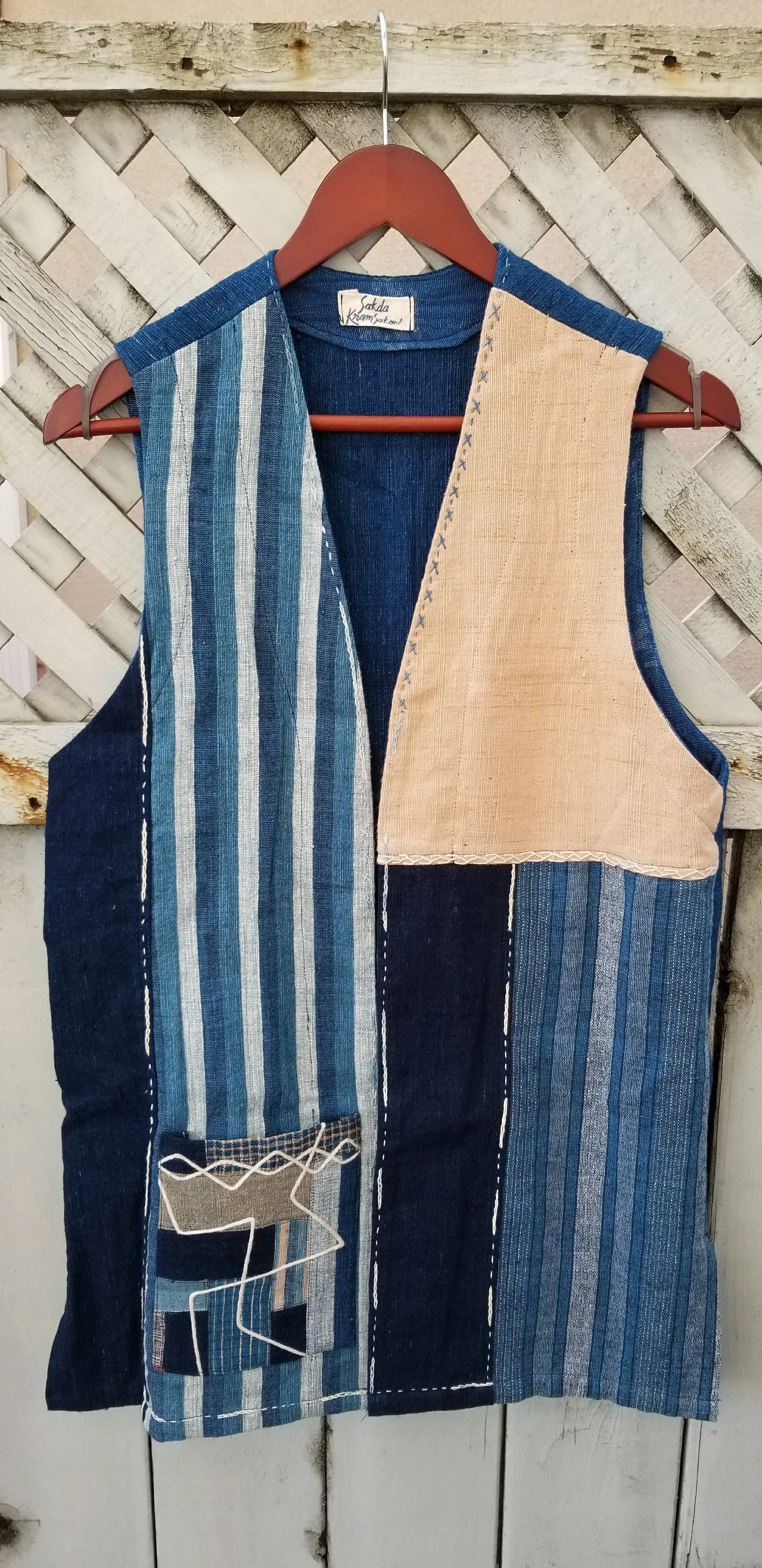 Natural Dyed Indigo Vest