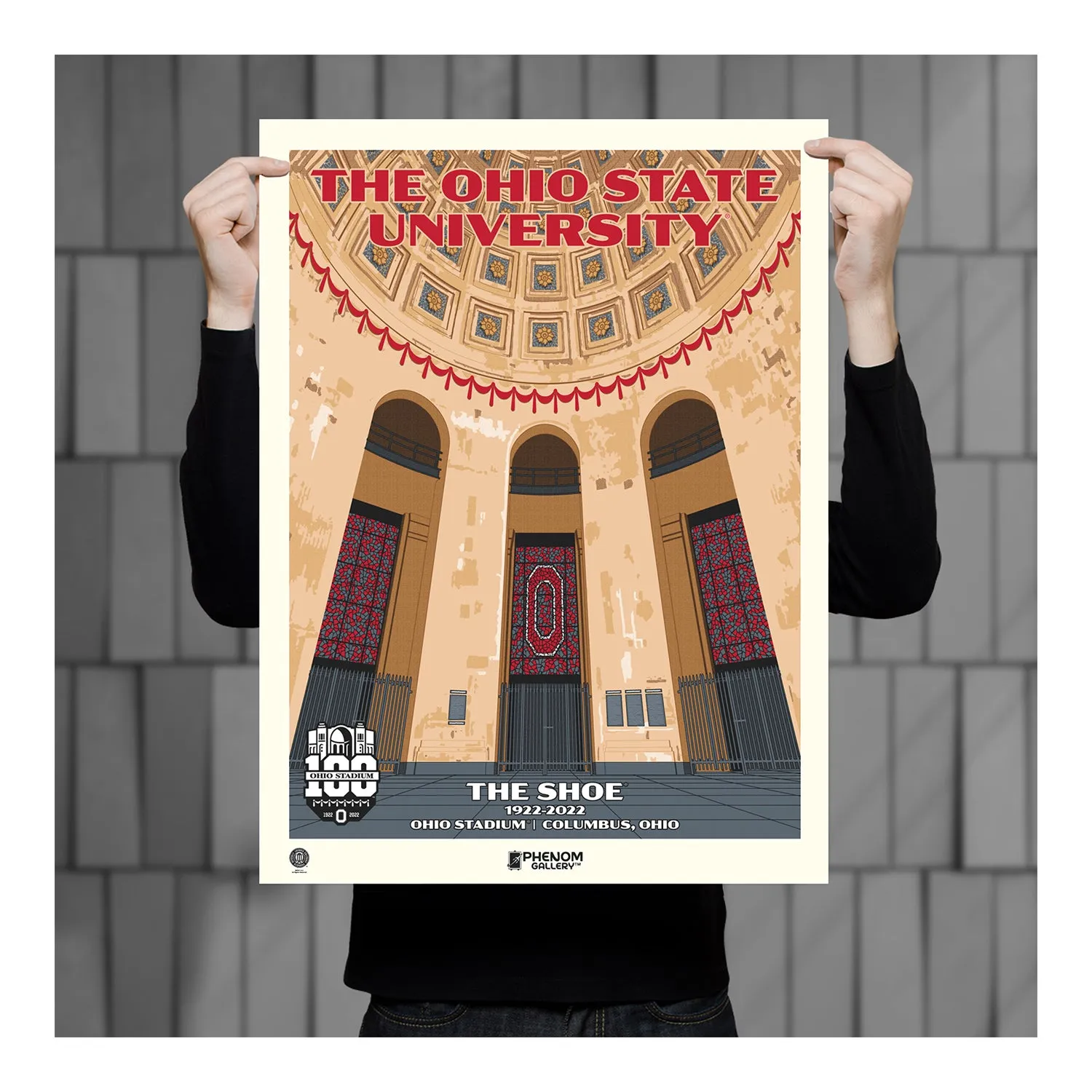 Ohio State Buckeyes 18" x 24" Ohio Stadium 100th Celebration Serigraph Print