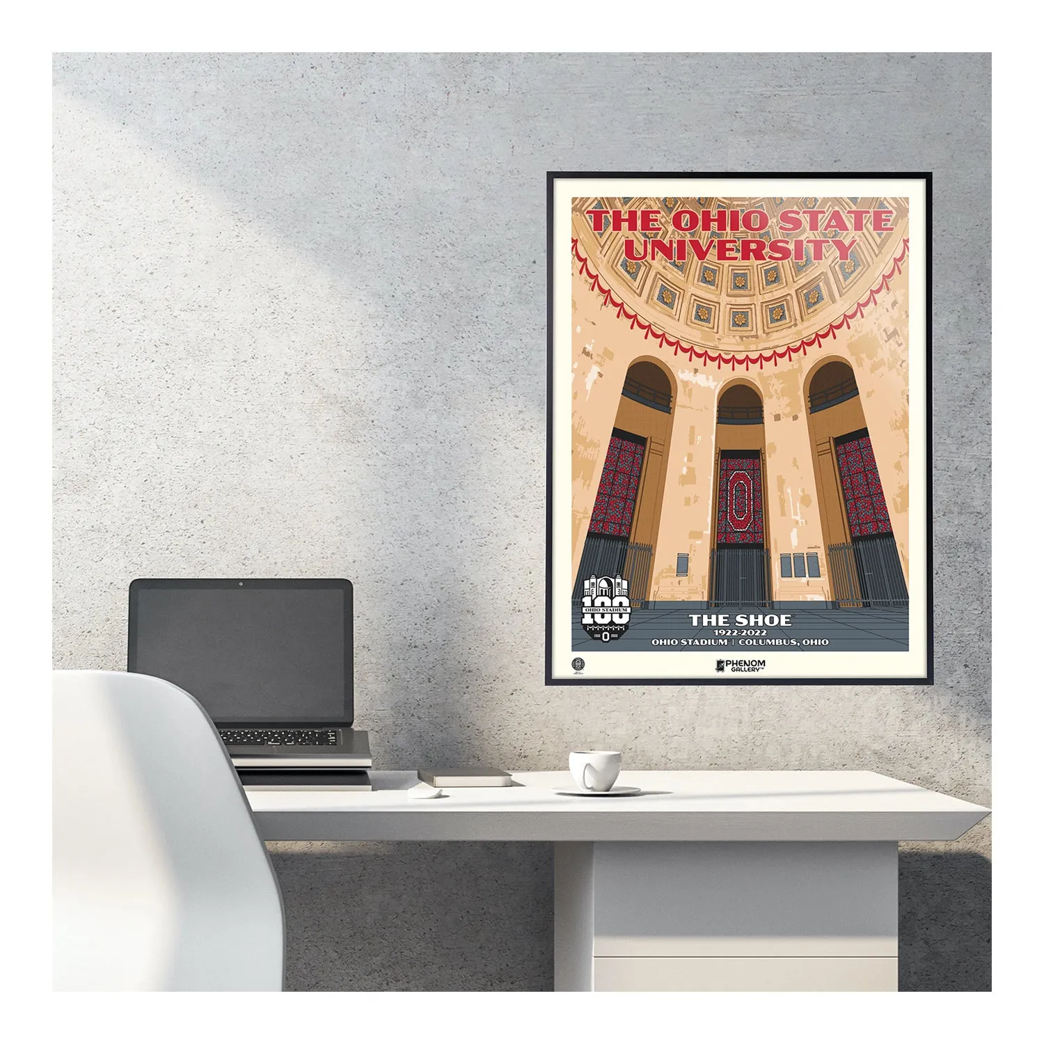 Ohio State Buckeyes 18" x 24" Ohio Stadium 100th Celebration Serigraph Print