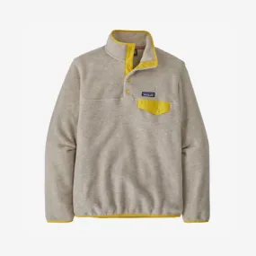 Patagonia Women's Lightweight Synchilla Snap-T Fleece Oatmeal Heather W/Shine Yellow