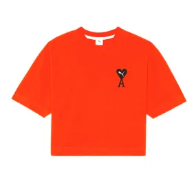 Puma x AMI Cropped Graphic Tee Orange