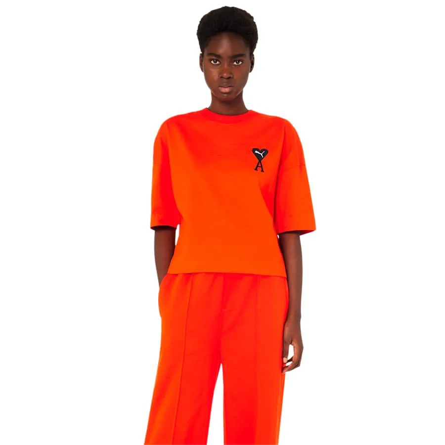 Puma x AMI Cropped Graphic Tee Orange