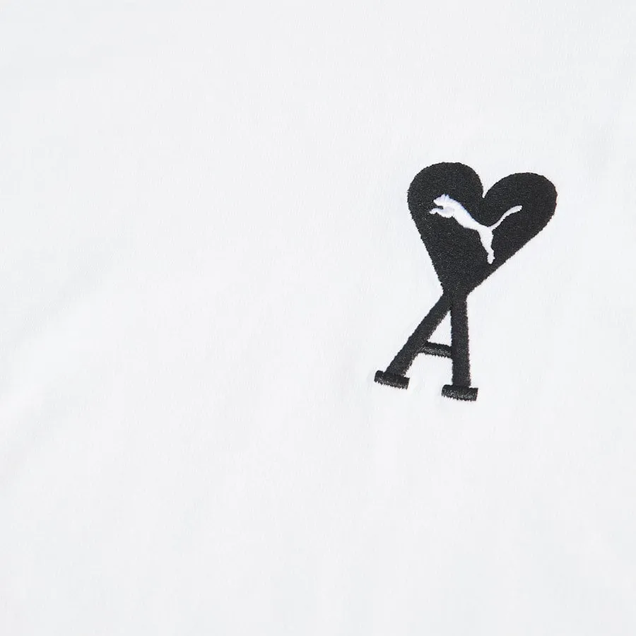 Puma x AMI Cropped Graphic Tee White