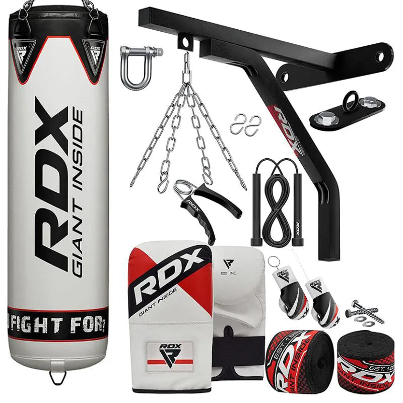 RDX F1 4ft / 5ft 17-in-1 Punch Bag with Bag Mitts Set