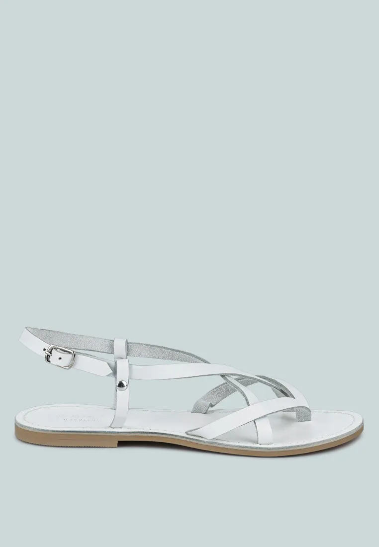 Rita Strappy Flat Leather Sandals By Ruw