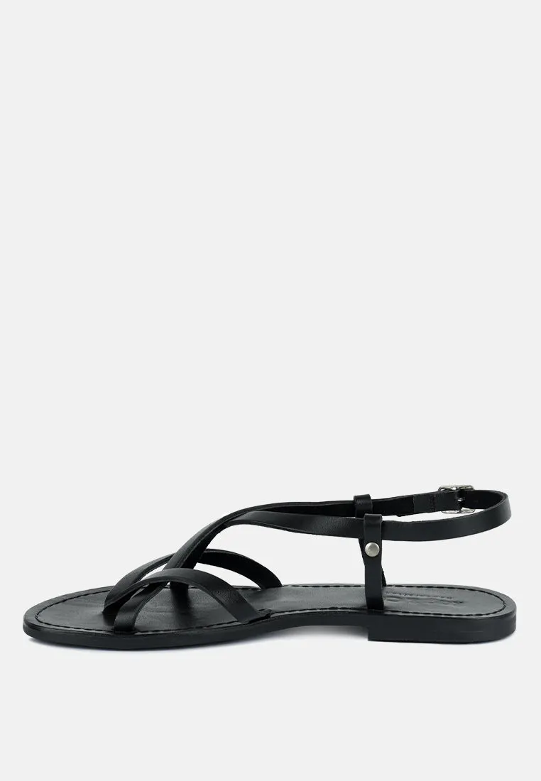 Rita Strappy Flat Leather Sandals By Ruw