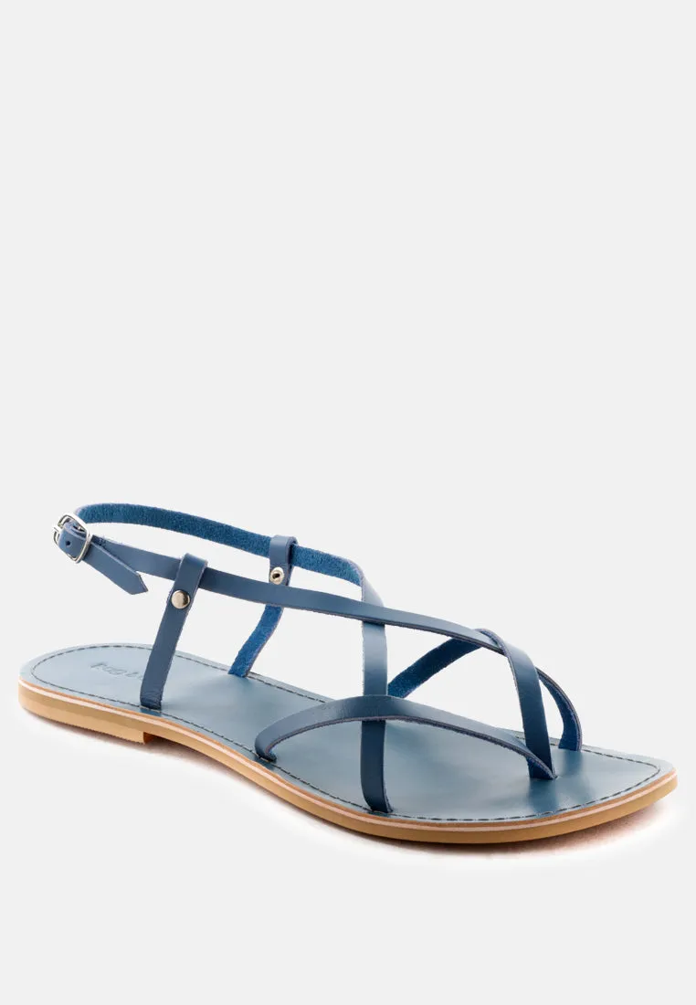 Rita Strappy Flat Leather Sandals By Ruw