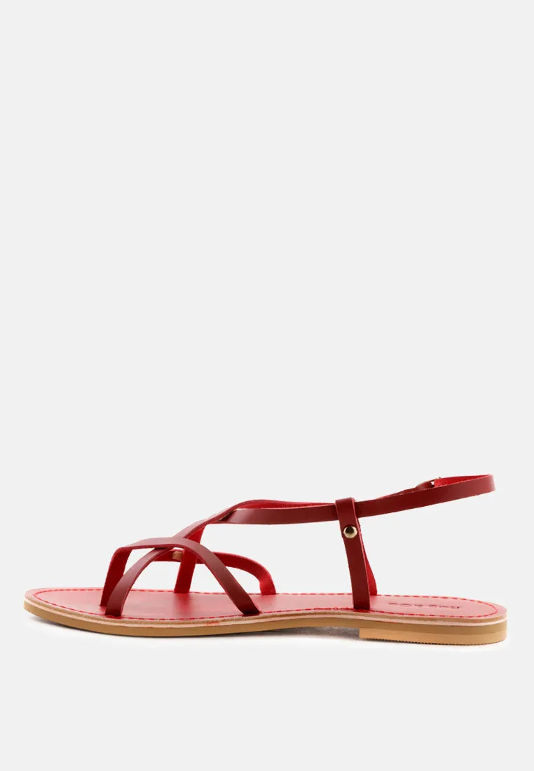 Rita Strappy Flat Leather Sandals By Ruw