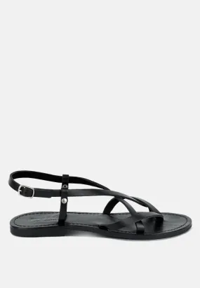 Rita Strappy Flat Leather Sandals By Ruw