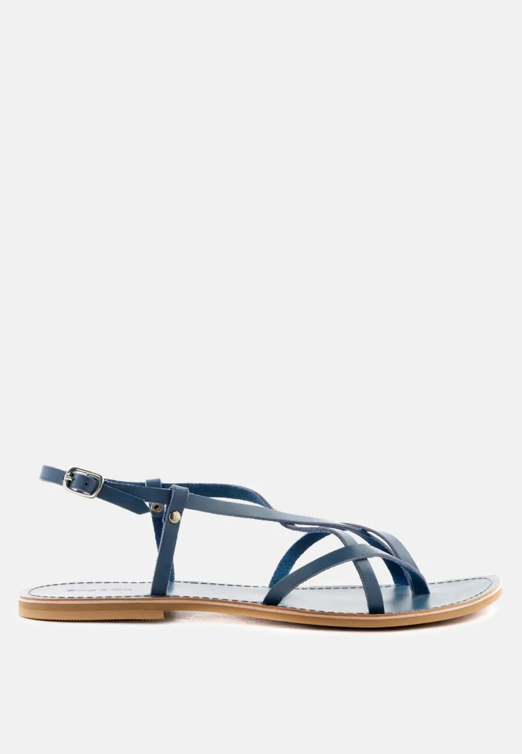 Rita Strappy Flat Leather Sandals By Ruw