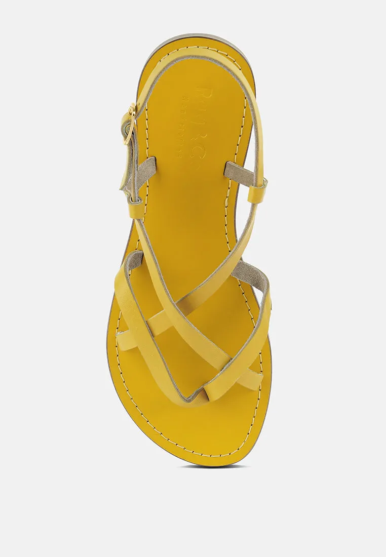 Rita Strappy Flat Leather Sandals By Ruw