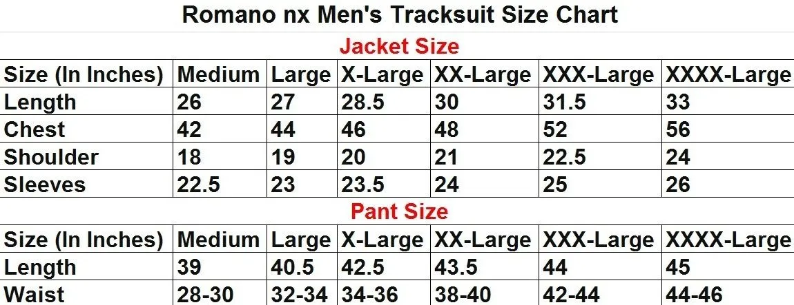 Romano nx Mens Tracksuit Sports Jacket & Pant