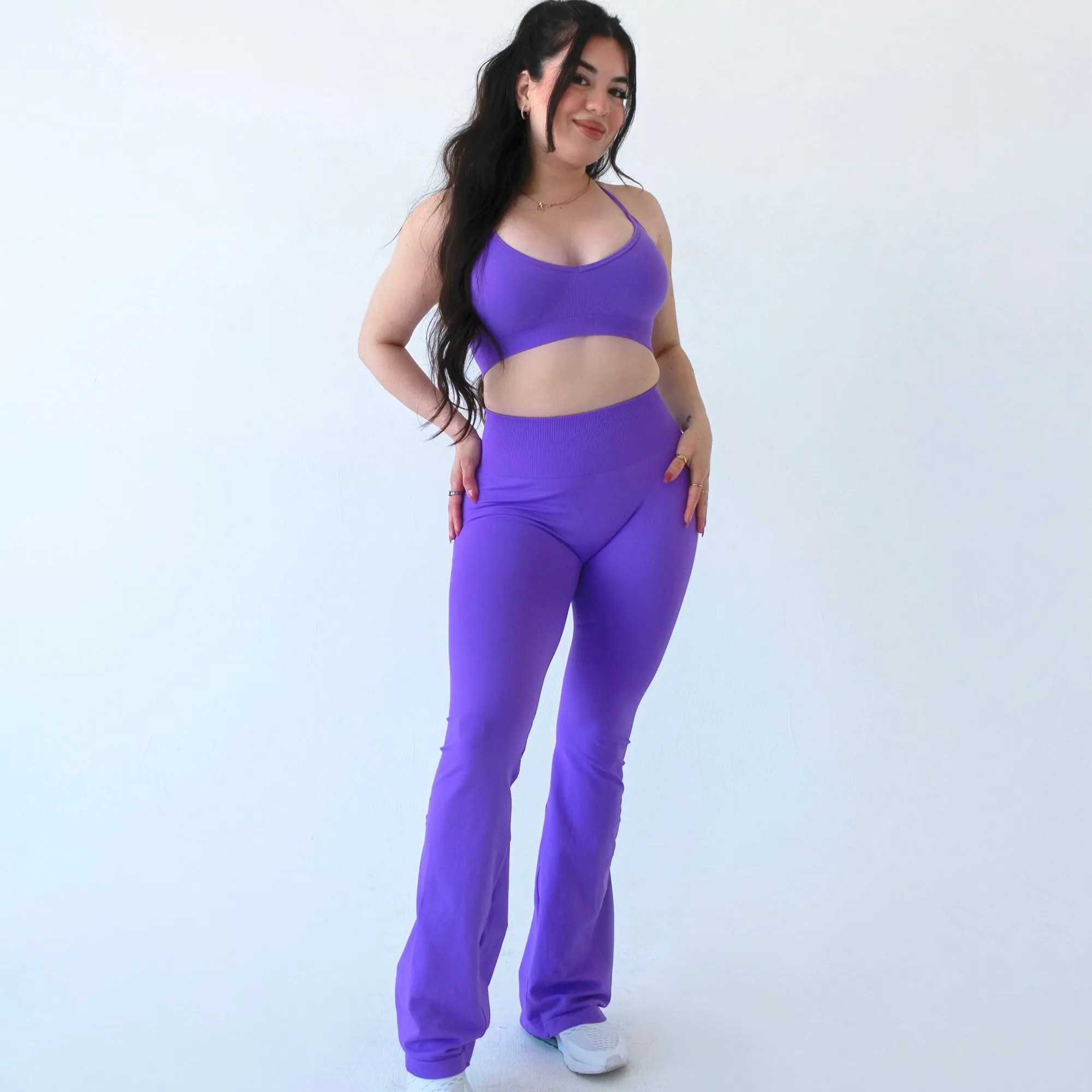 Selena Purple Sports Bra Top