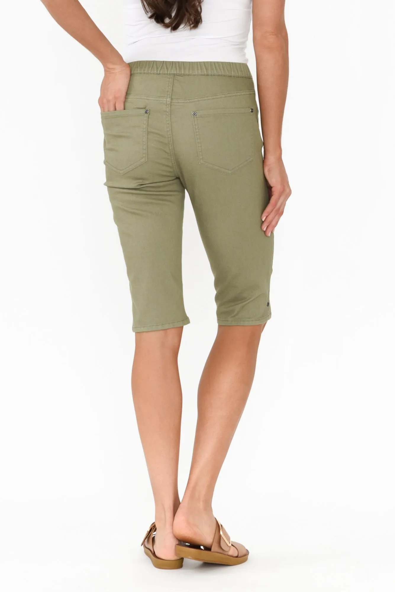 Tora Khaki Stretch Shorts