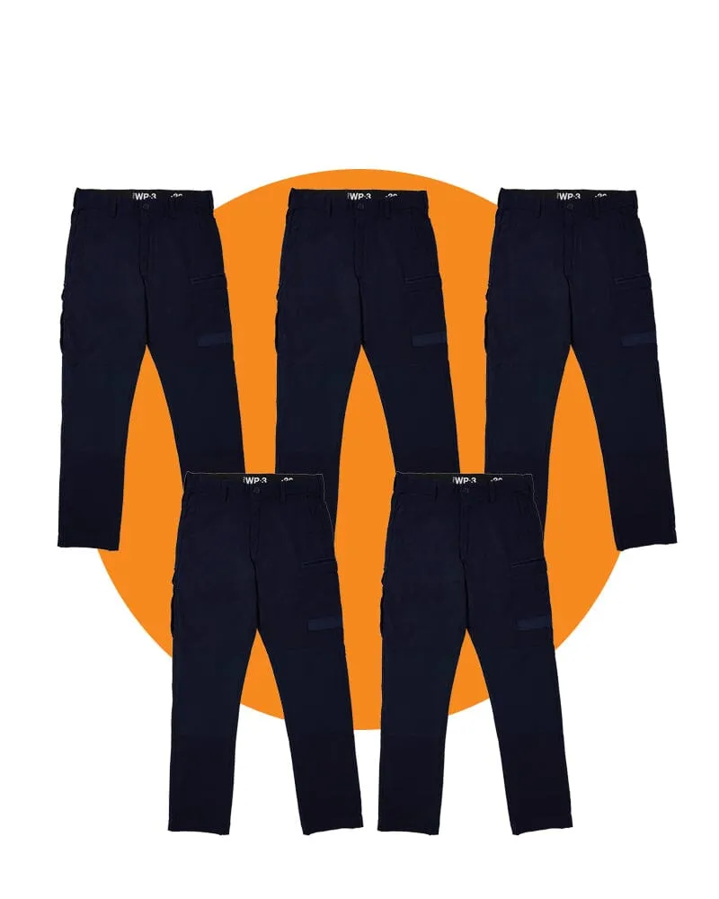 Tradies WP-3 Stretch Work Pants 5 Value Pack - Navy