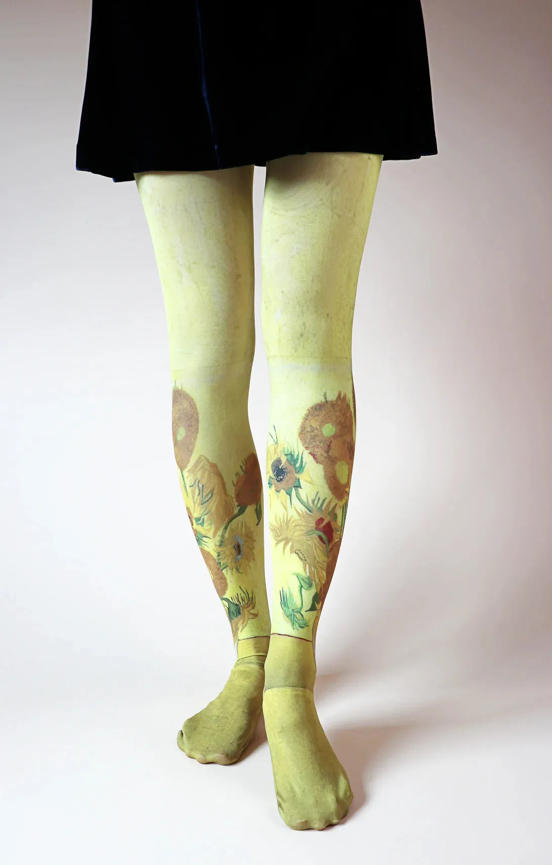 Van Gogh Sunflowers 4th London Printed Art Tights