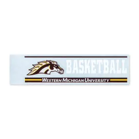 Western Michigan Basketball Bar Decal