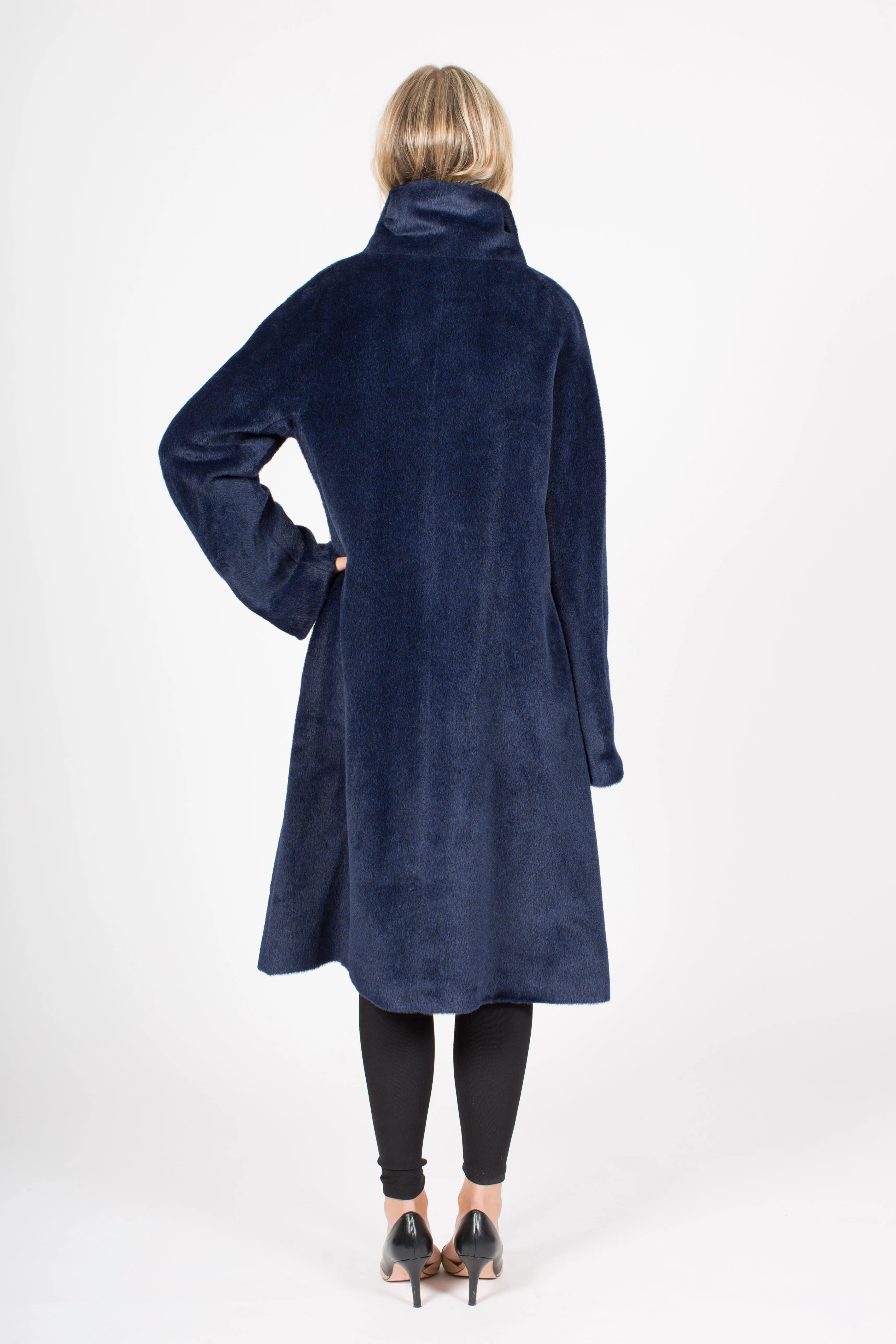 Wool and Alpaca Blend Coat with Button Closure