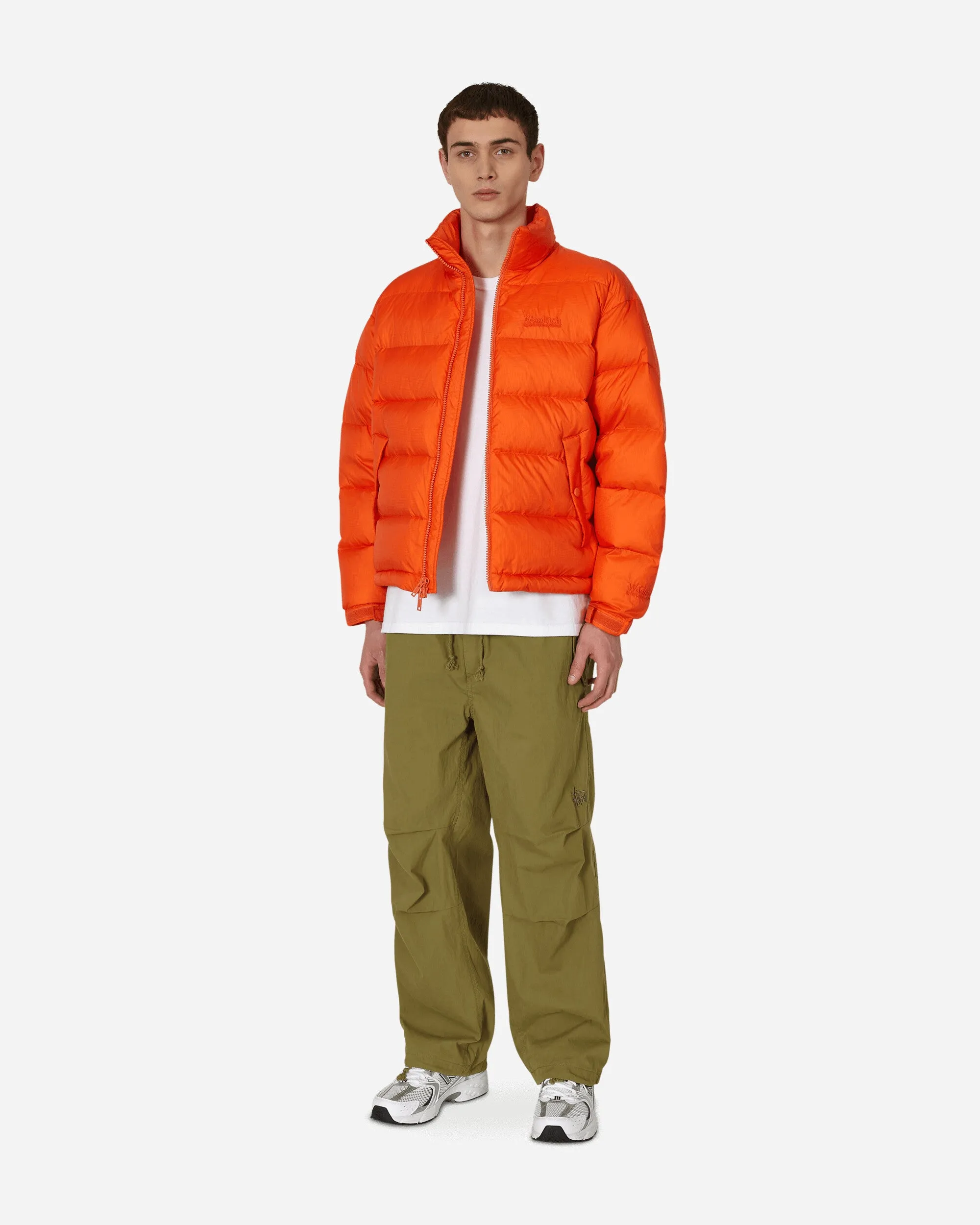 Woolrich Nylon Ripstop Down Jacket Orange