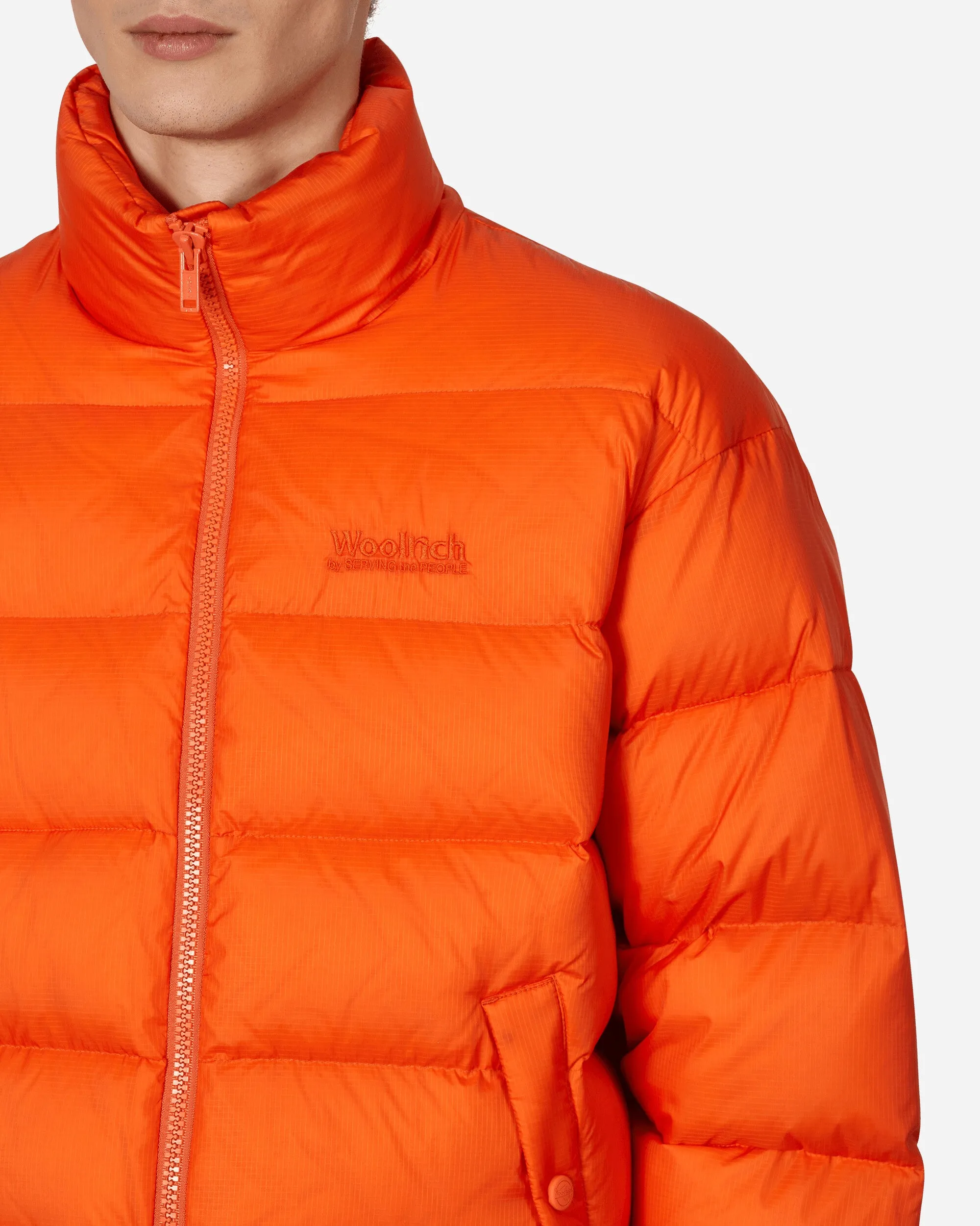 Woolrich Nylon Ripstop Down Jacket Orange